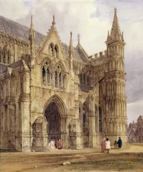 Die Nordwestvorhalle der Kathedrale von Salisbury, 1832